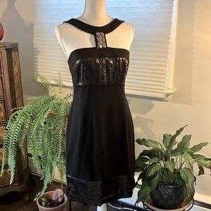 Muse Black Halter Cocktail Dress size 8